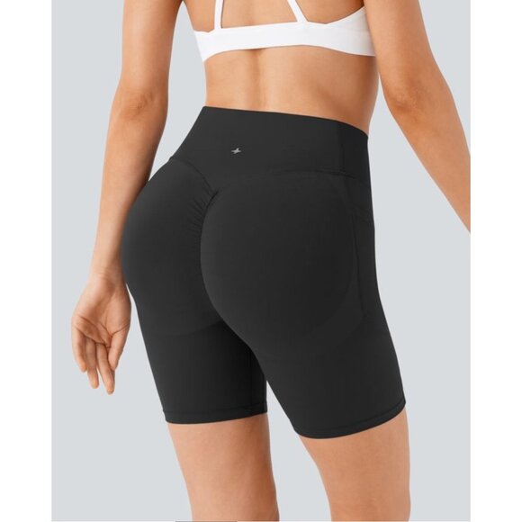 Halara UltraSculpt Tummy Control Scrunch Butt Lift Biker Shorts Sz Small Womens - Picture 7 of 13